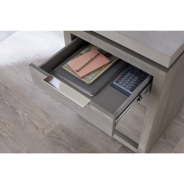 Modus Furniture Oxford Three Drawer Single Pedestal Desk in Mineral 655450334405 AZBX12 Image 3