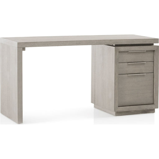 Modus Furniture Oxford Three Drawer Single Pedestal Desk in Mineral 655450334405 AZBX12 Image 4
