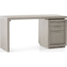 Modus Furniture Oxford Three Drawer Single Pedestal Desk in Mineral 655450334405 AZBX12 Image 4