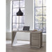 Modus Furniture Oxford Three Drawer Single Pedestal Desk in Mineral 655450334405 AZBX12 Main Image