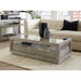 Modus Furniture Oxford Two Drawer Coffee Table in Mineral 655450334436 AZBX21 Main Image