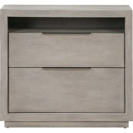 Modus Furniture Oxford Two Drawer Nightstand in Mineral 655450333705 AZBX81 Image 1