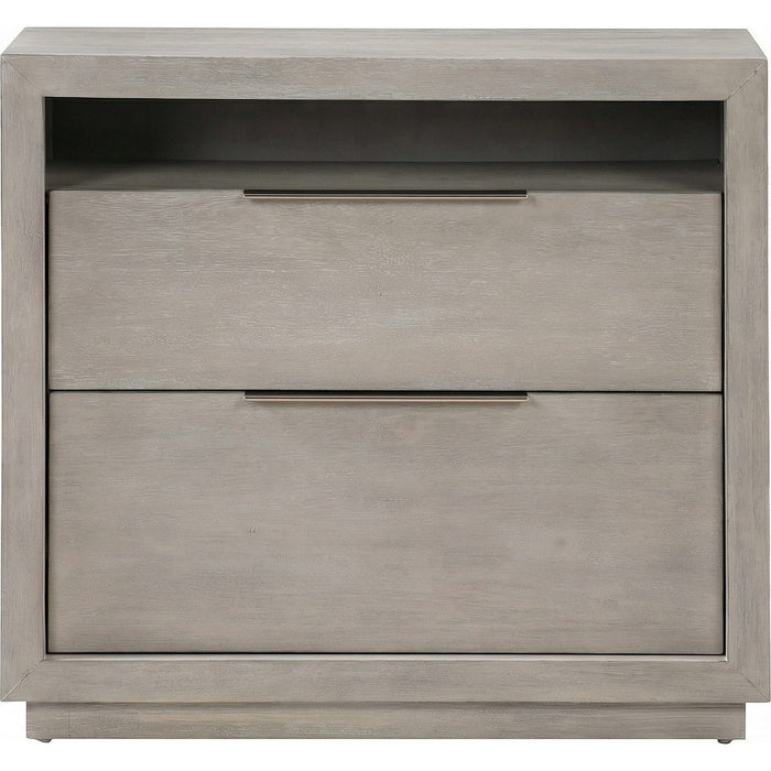 Modus Furniture Oxford Two Drawer Nightstand in Mineral 655450333705 AZBX81 Image 1