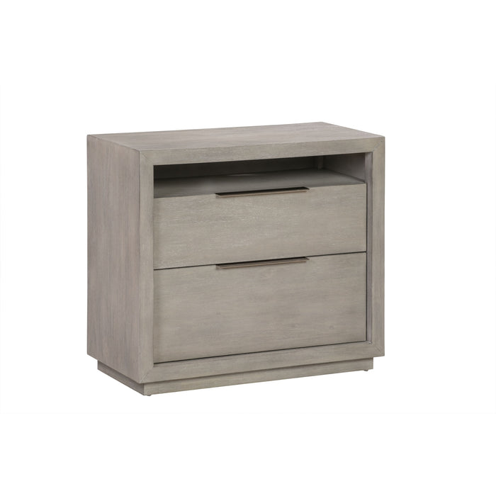 Modus Furniture Oxford Two Drawer Nightstand in Mineral 655450333705 AZBX81 Image 2