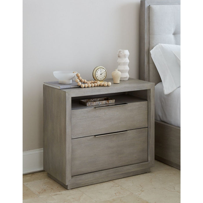 Modus Furniture Oxford Two Drawer Nightstand in Mineral 655450333705 AZBX81 Main Image