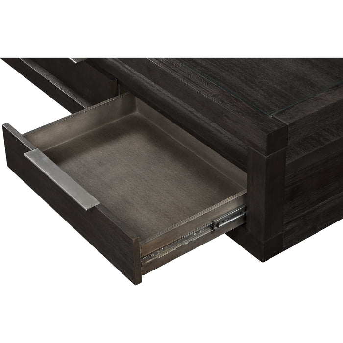Modus Furniture Oxford Two Drawer Rectangular Coffee Table in Basalt Grey 655450194399 AZU521 Image 4