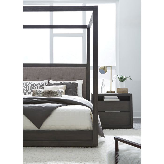 Modus Furniture Oxford Upholstered Canopy Bed in Dolphin  AZU5H  Image 2