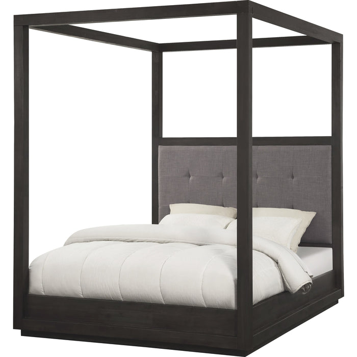 Modus Furniture Oxford Upholstered Canopy Bed in Dolphin  AZU5H  Image 3