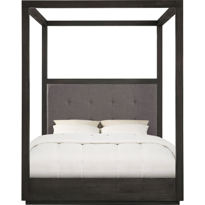 Modus Furniture Oxford Upholstered Canopy Bed in Dolphin  AZU5H  Image 4