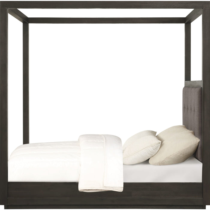 Modus Furniture Oxford Upholstered Canopy Bed in Dolphin  AZU5H  Image 5