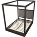 Modus Furniture Oxford Upholstered Canopy Bed in Dolphin  AZU5H  Image 6