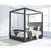 Modus Furniture Oxford Upholstered Canopy Bed in Dolphin  AZU5H  Main Image
