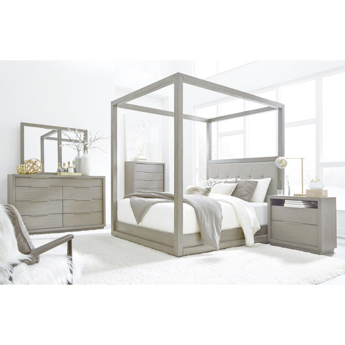 Modus Oxford Upholstered Canopy Bed in Mineral Image 1