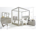Modus Furniture Oxford Upholstered Canopy Bed in Mineral  AZBXH  Image 1