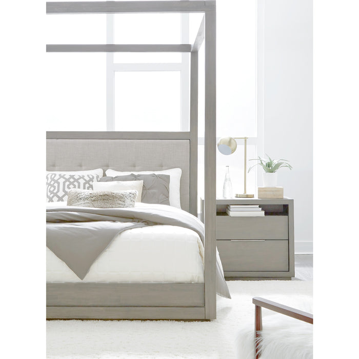 Modus Furniture Oxford Upholstered Canopy Bed in Mineral  AZBXH  Image 2
