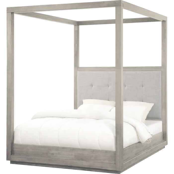 Modus Furniture Oxford Upholstered Canopy Bed in Mineral  AZBXH  Image 3