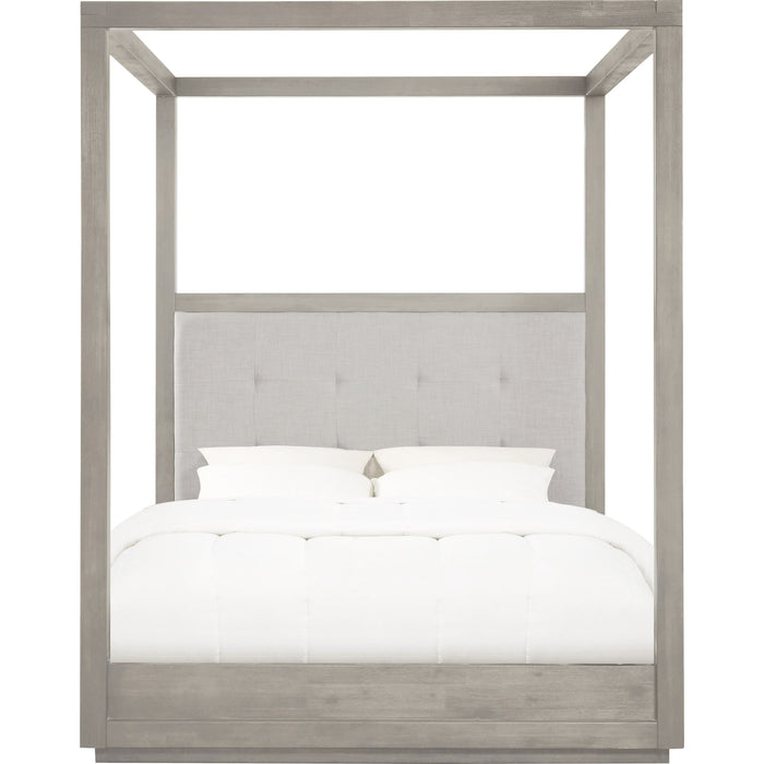 Modus Furniture Oxford Upholstered Canopy Bed in Mineral  AZBXH  Image 4