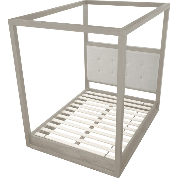 Modus Furniture Oxford Upholstered Canopy Bed in Mineral  AZBXH  Image 6