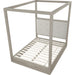 Modus Furniture Oxford Upholstered Canopy Bed in Mineral  AZBXH  Image 6