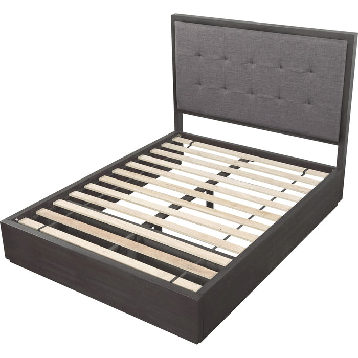 Modus Furniture Oxford Upholstered Footboard Storage Bed in Dolphin  AZU5S D Image 8