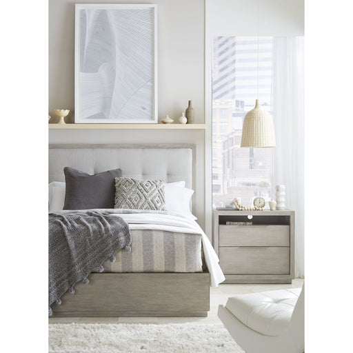 Modus Furniture Oxford Upholstered Footboard Storage Bed in Mineral  AZBXS  Image 2