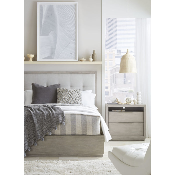 Modus Furniture Oxford Upholstered Footboard Storage Bed in Mineral  AZBXS  Image 2