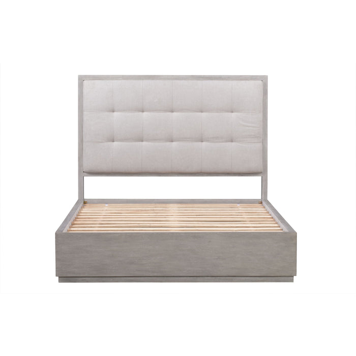 Modus Furniture Oxford Upholstered Footboard Storage Bed in Mineral  AZBXS  Image 6