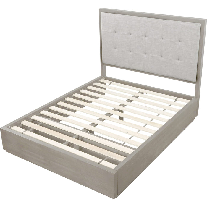 Modus Furniture Oxford Upholstered Footboard Storage Bed in Mineral  AZBXS  Image 7