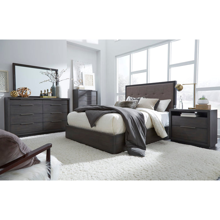 Modus Oxford Upholstered Platform Bed in DolphinImage 1