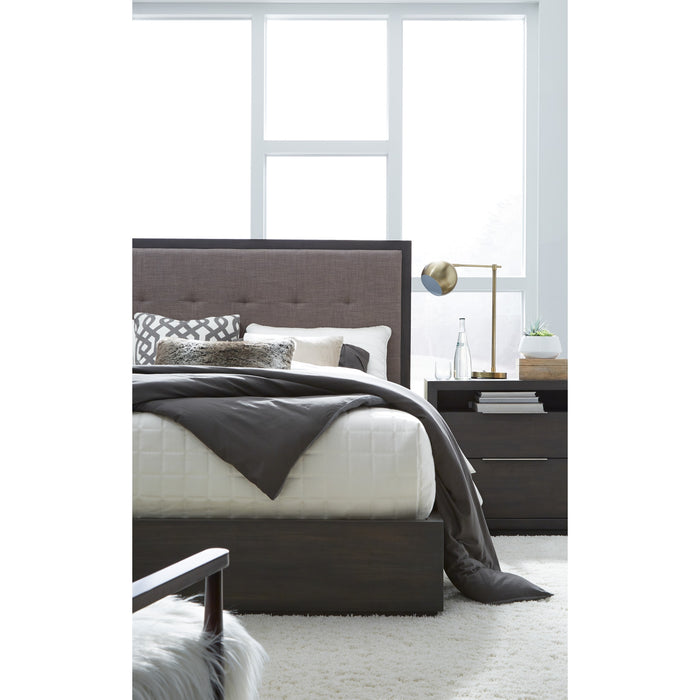 Modus Furniture Oxford Upholstered Platform Bed in Dolphin  AZU5F D Image 2