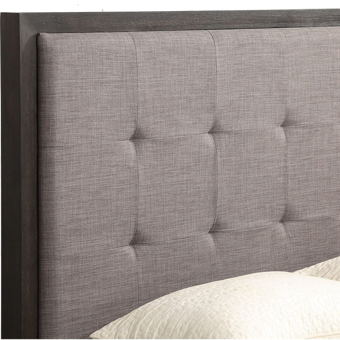 Modus Furniture Oxford Upholstered Platform Bed in Dolphin  AZU5F D Image 3
