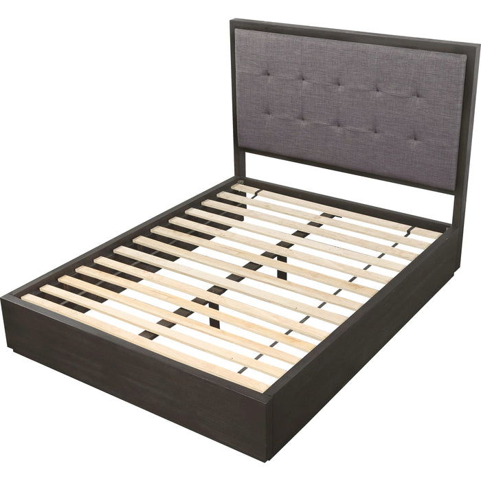 Modus Furniture Oxford Upholstered Platform Bed in Dolphin  AZU5F D Image 6