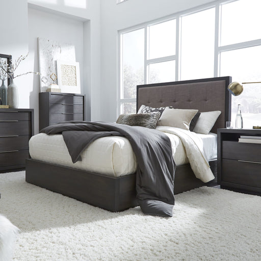 Modus Furniture Oxford Upholstered Platform Bed in Dolphin  AZU5F D Main Image