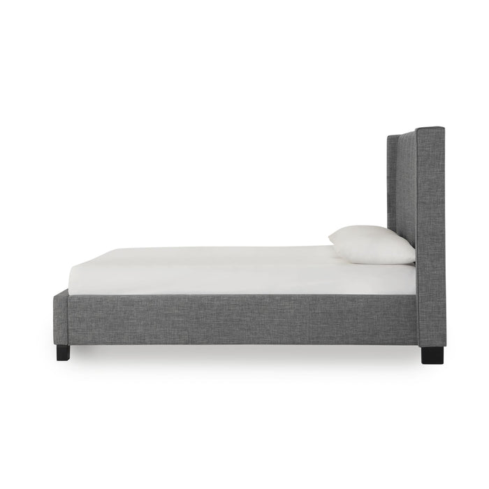 Modus Palermo Upholstered Wingback Platform Bed in Dark StoneImage 3