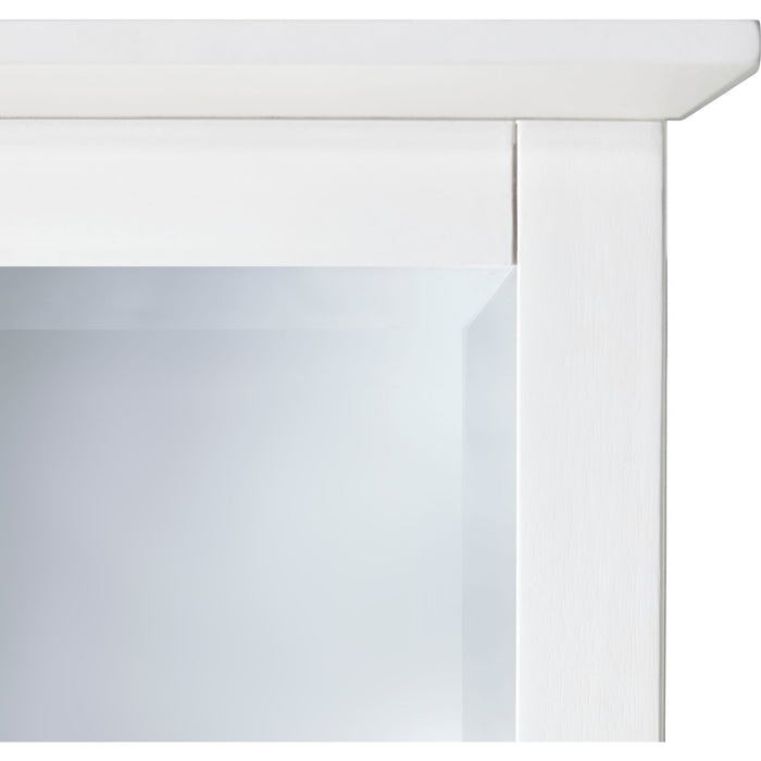 Modus Furniture Paragon Beveled Glass Mirror in White 655450163098 4NA483 Image 1