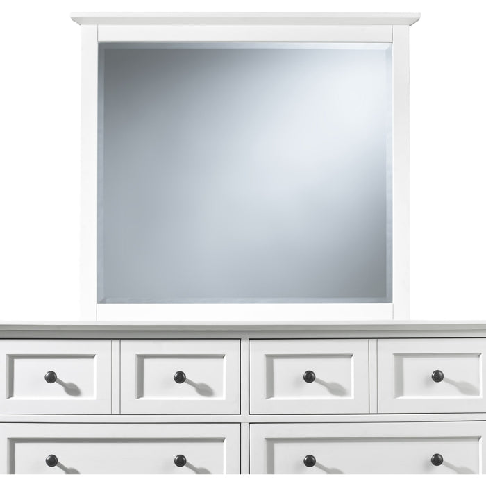 Modus Furniture Paragon Beveled Glass Mirror in White 655450163098 4NA483 Image 2
