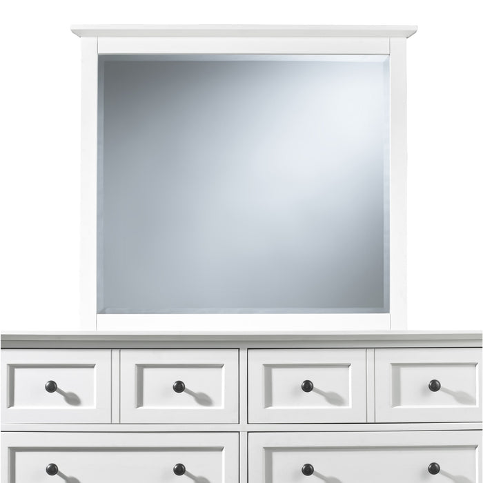 Modus Paragon Beveled Glass Mirror in White Image 2