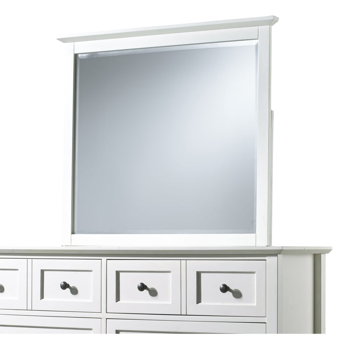 Modus Paragon Beveled Glass Mirror in White Image 3