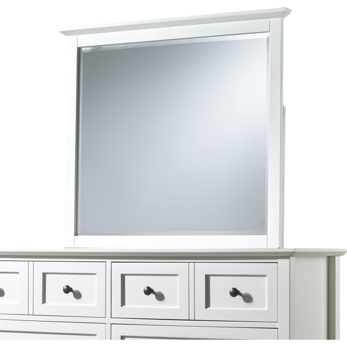 Modus Furniture Paragon Beveled Glass Mirror in White 655450163098 4NA483 Image 3