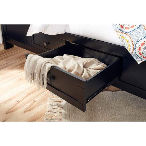 Modus Furniture Paragon Four Drawer Wood Storage Bed in Black  4N02D  Image 3