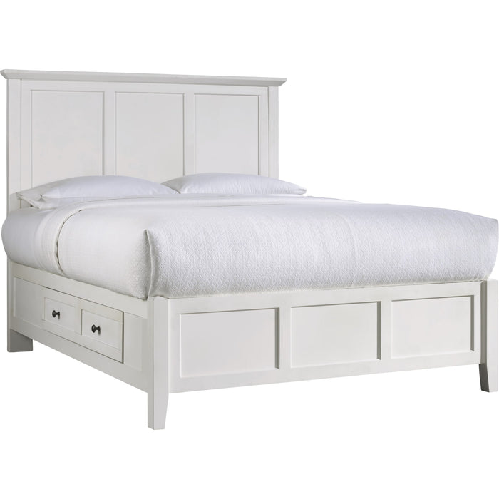 Modus Furniture Paragon Four Drawer Wood Storage Bed in White  4NA4D  Image 4