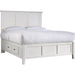 Modus Furniture Paragon Four Drawer Wood Storage Bed in White  4NA4D  Image 4