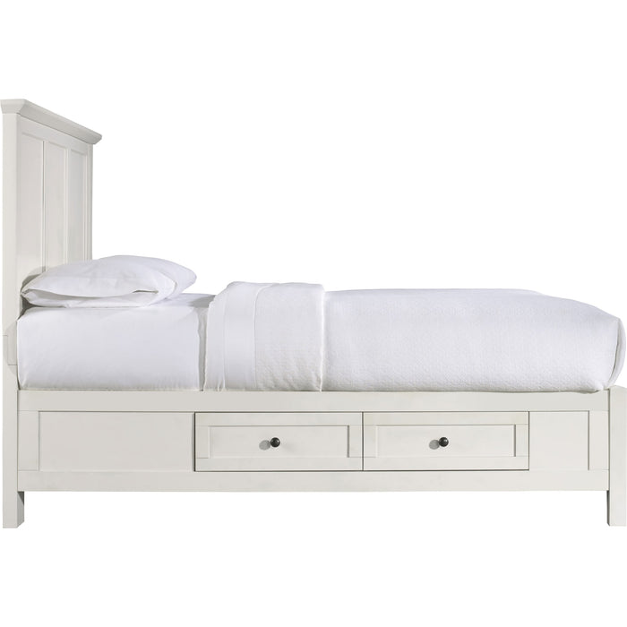 Modus Furniture Paragon Four Drawer Wood Storage Bed in White  4NA4D  Image 5