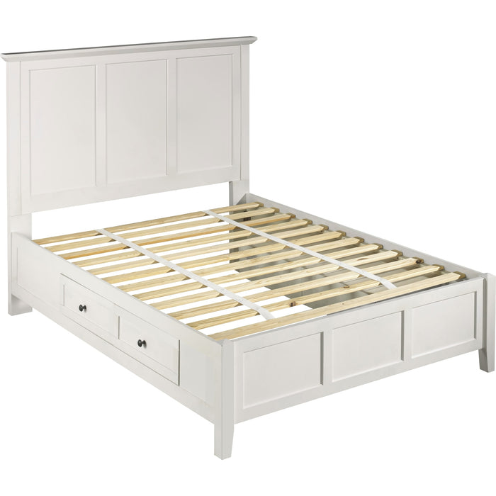 Modus Furniture Paragon Four Drawer Wood Storage Bed in White  4NA4D  Image 6