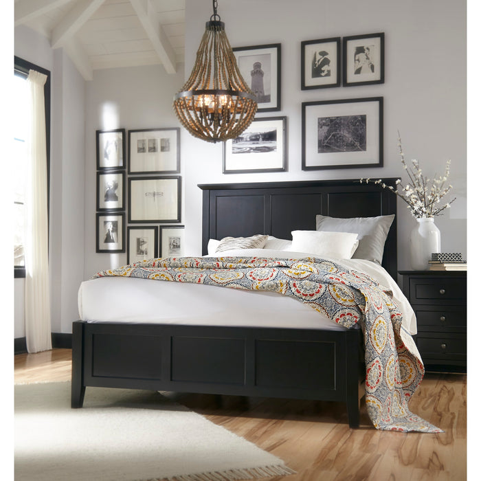 Modus Paragon Wood Panel Bed in BlackImage 1