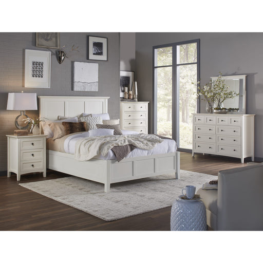 Modus Paragon Wood Panel Bed in White Image 1