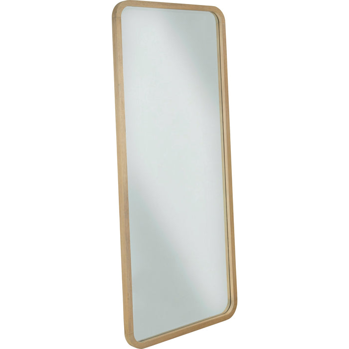 Modus Furniture Penny Beveled Glass Floor Mirror in Buff Cream 655450455926 QXUL83FL Image 1