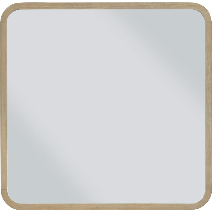 Modus Furniture Penny Beveled Glass Wall or Dresser Mirror in Buff Cream 655450455919 QXUL83 Image 1