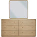 Modus Furniture Penny Beveled Glass Wall or Dresser Mirror in Buff Cream 655450455919 QXUL83 Image 3