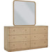 Modus Furniture Penny Beveled Glass Wall or Dresser Mirror in Buff Cream 655450455919 QXUL83 Image 4